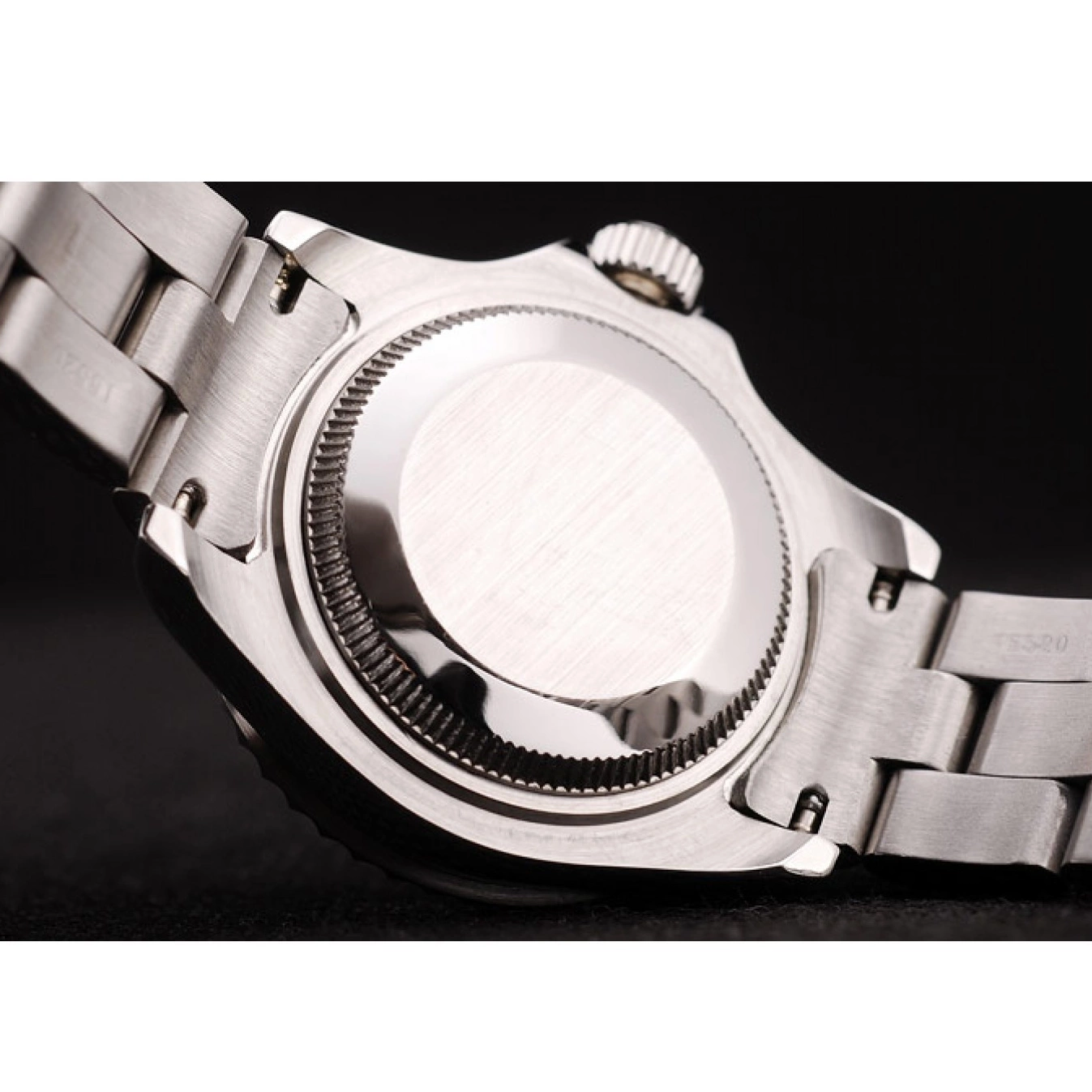 Aaa replica watch Master Rolex Beige Bezel Silver Dial Yacht 0608